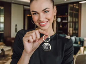 Portachiavi Personalizzati Logo Metallo Premium